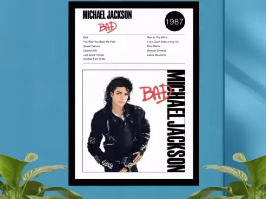 Michael Jackson – Bad Fine Art Album Poster