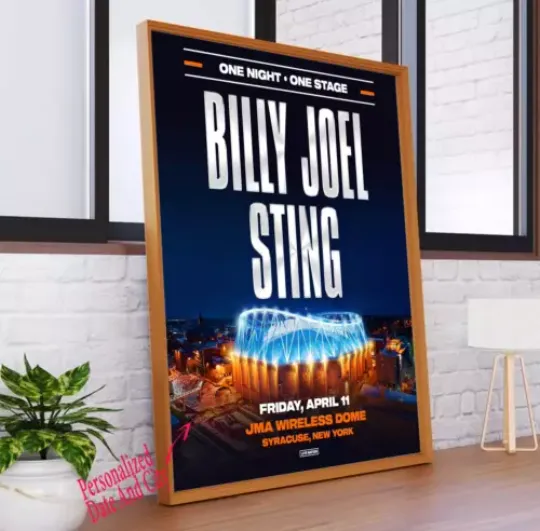 Custom Billy Joel & Sting Concert 2025 Tour Poster