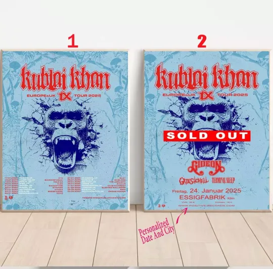 Custom Kublai Khan TX - Tour 2025 Poster