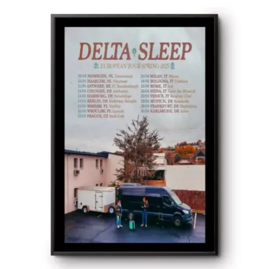 Delta Sleep European Tour Spring 2025 Poster