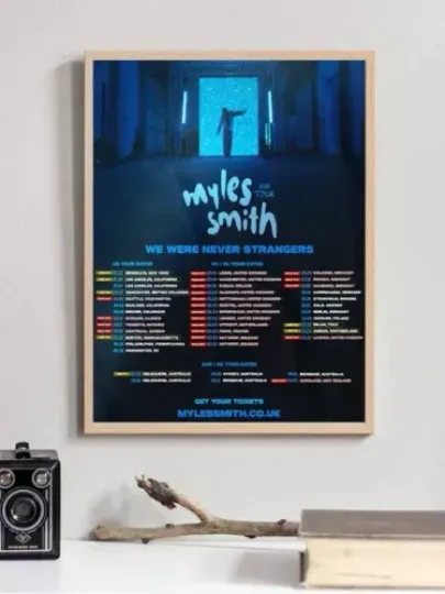 Myles Smith - 2025 tour - We were never strangers poster