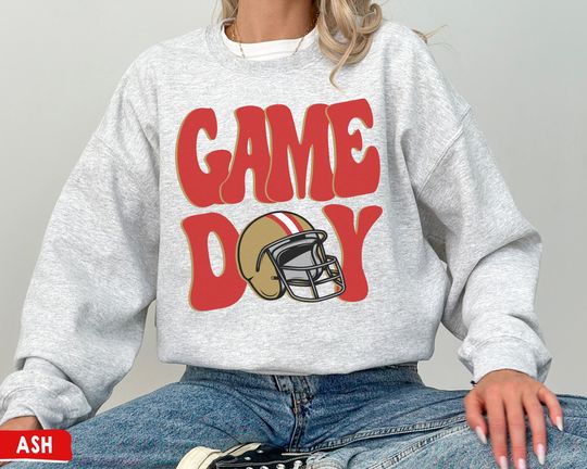 San Francisco Football Game Day Crewneck Sweatshirt, San Francisco Shirt 49er , 49er Gifts, Sunday Football