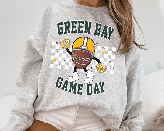 Green Bay Packer Football Game Day Crewneck Sweatshirt, Packers Sweatshirt, Green Bay Sweatshirt Green Bay Fans Gift