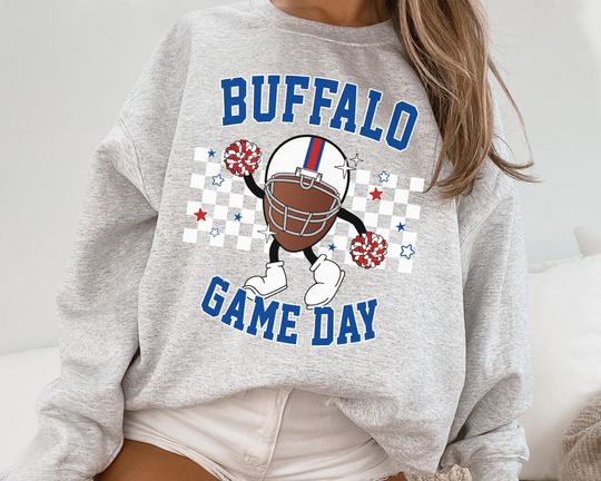 Discover Buffalo Bill Football Game Day Crewneck Sweatshirt, Bills Crewneck Sweatshirt, Buffalo New York, Buffalo Fan Gift