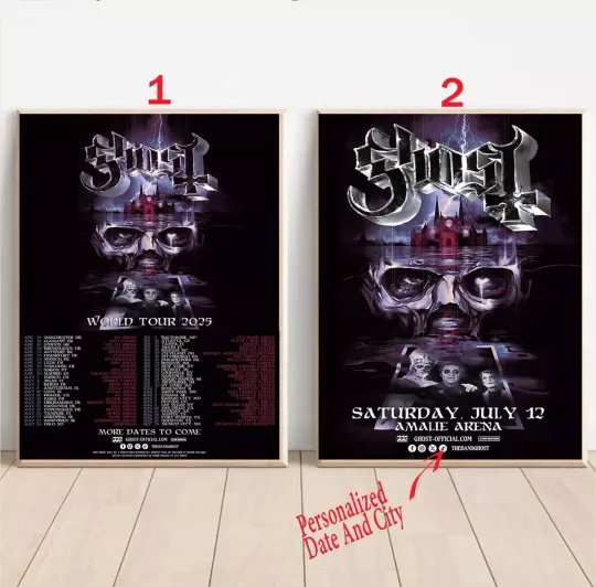 Custom GHOST Band 2025 World Tour Poster