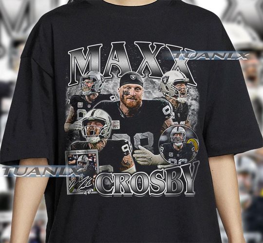 Maxx Crosby Vintage Unisex Shirt, Maxx Crosby Fan Tees, Maxx Crosby Homage Tshirt, Maxx Crosby Merch Gift, Maxx Crosby Retro 90s Shirt