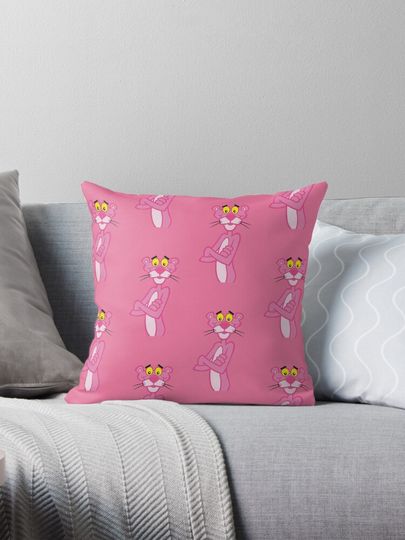 The pink Panther Pink  Throw  Pillow