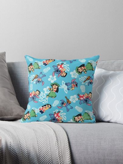 Lilo & Stitch Hula Dance Throw  Pillow