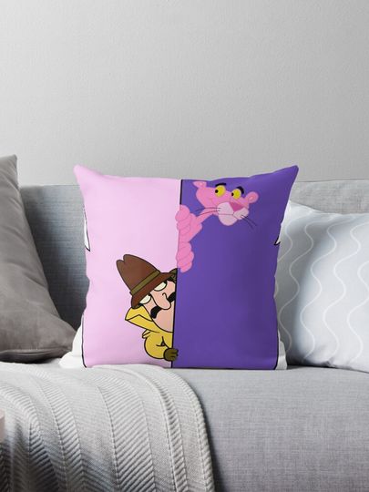 The pink panther Hide And Sick Throw  Pillow