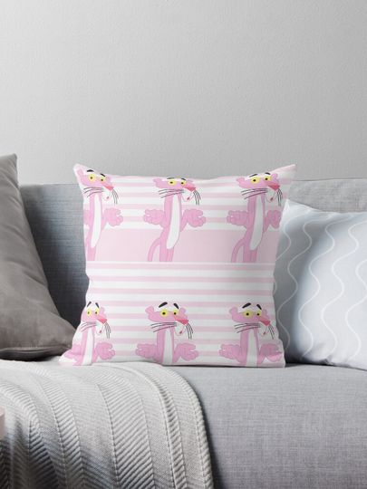 The pink Panther Pastel  Throw  Pillow