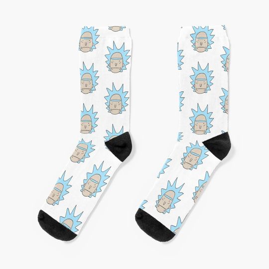 Bad Drawn Rick and Rickandmorty  Socks
