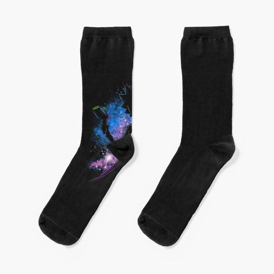 Galaxy Rick and Rickandmorty T-Shirt Socks