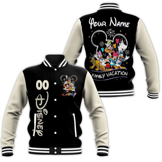 Custom Disney Trip Vacation Varsity Jacket, Adult Varsity Jacket