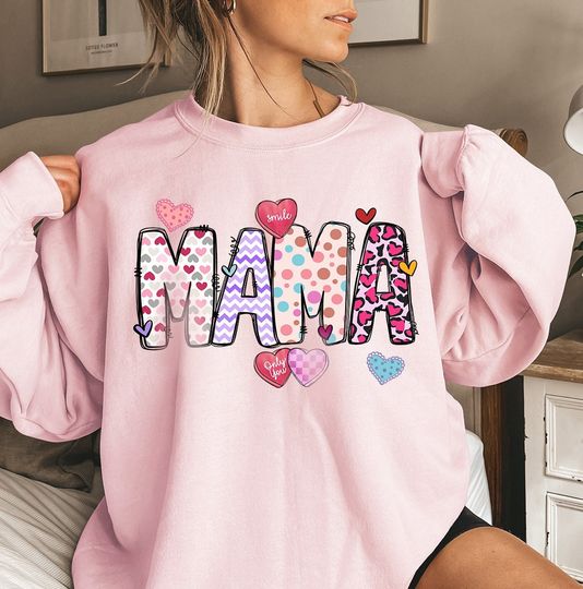 Mama Valentine Sweatshirt, Mom Sweatshirt, Valentines Day Sweatshirt