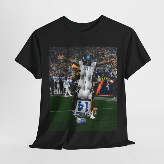 Amon Ra St Brown Detroit Lions FTP, Vintage Sports Shirt, Lions Fan Gift