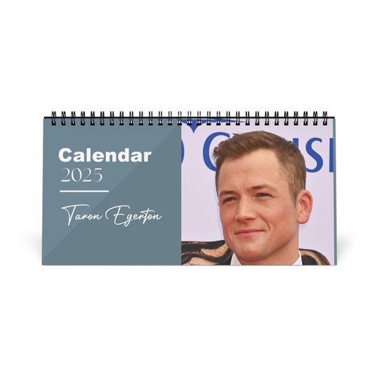 Taron Egerton 2025 Desk Calendar | Kingsman  Rocketman Star | Hollywood Actor Planner | Movie  TV Decor