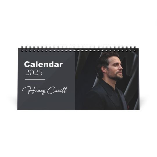 Henry Cavill 2025 Desk Calendar | Superman & The Witcher Actor | Celebrity Gift | Office Decor