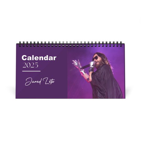 Jared Leto 2025 Desk Calendar | Oscar Winner Actor | Morbius & 30 Seconds to Mars | Celebrity Gift | Office Decor