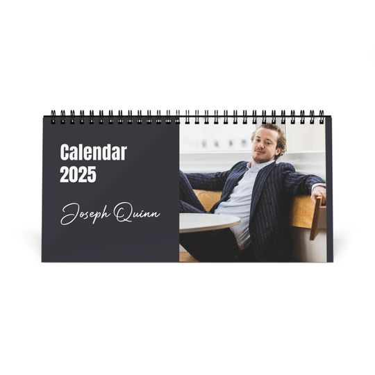 Joseph Quinn 2025 Desk Calendar | Stranger Things Eddie Desk Planner | Actor Gift | TV Show Gift | Office Decor