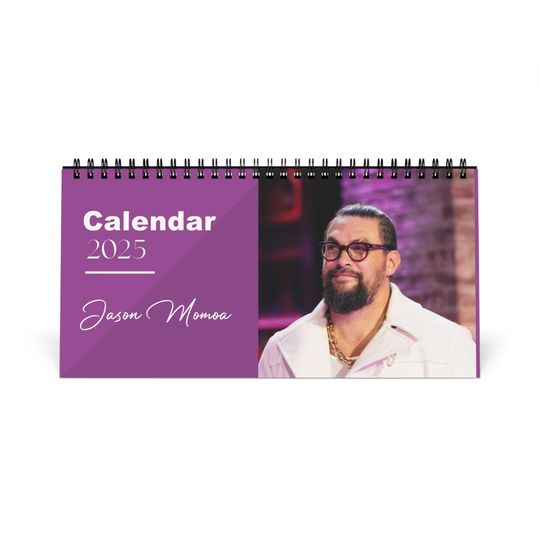 Jason Momoa 2025 Desk Calendar | Aquaman & Game of Thrones Actor | Celebrity Gift | Office Decor
