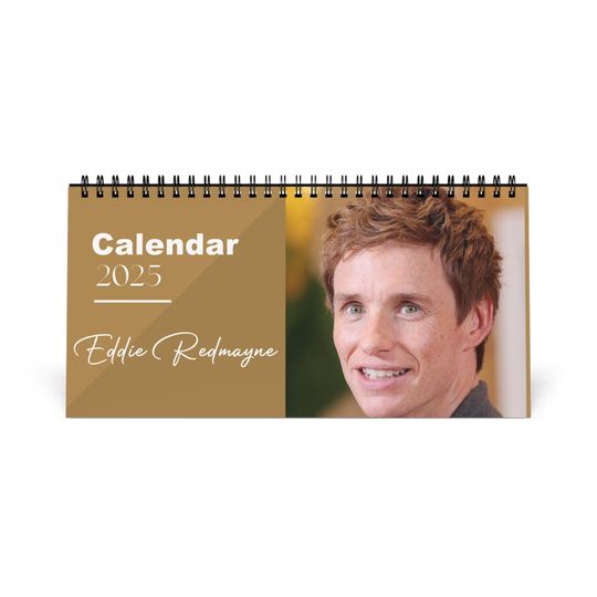 Eddie Redmayne 2025 Desk Calendar | Actor Monthly Planner | Eddie Redmayne Gift | Fantastic Beasts Calendar | Office Decor