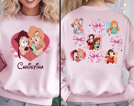 Max And Roxanne Valentine Sweatshirt, Disney Lovers Custom Sweatshirt, WDW Valentine Trip Sweatshirt