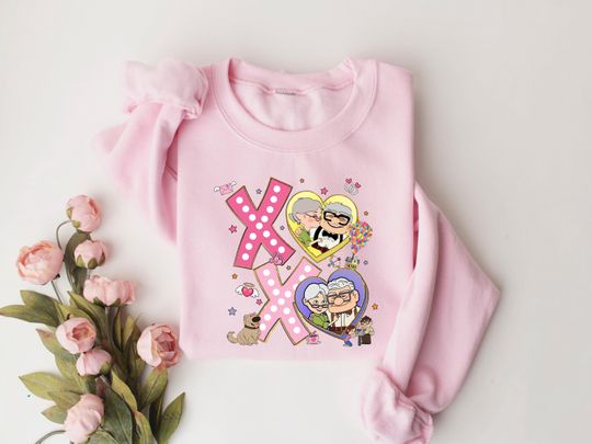 Disney Up Movie XOXO Sweatshirt, Carl Ellie Valentine Sweatshirt, Disney Valentine's Day Sweatshirt