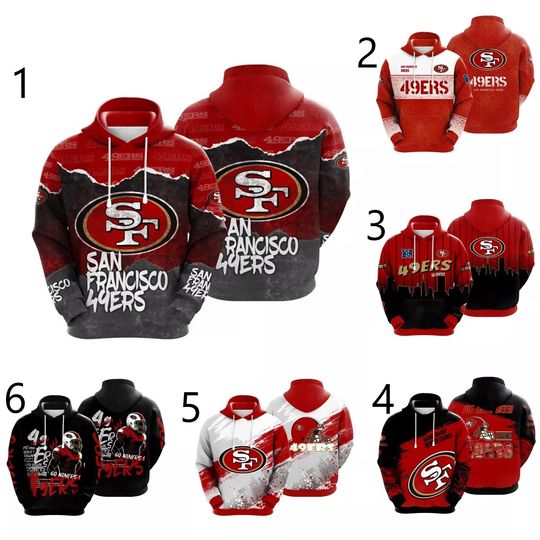San Francisco 49ers Football Pullover Hoodie Mens Hooded Activewear