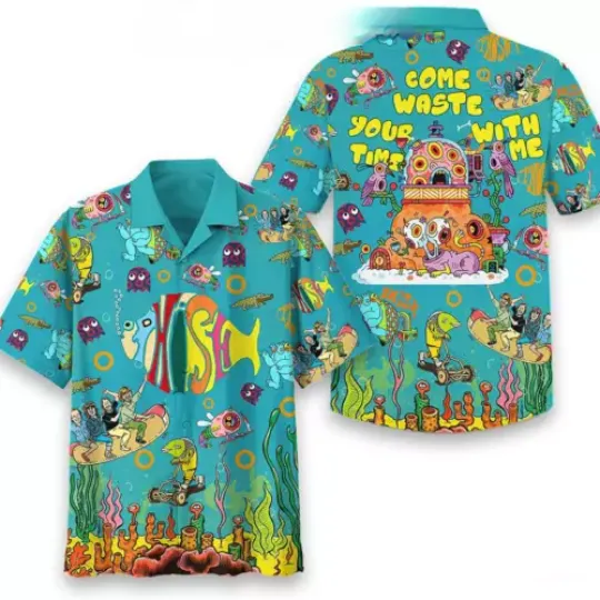 Phish Rock Band Come Waste Your Time With Me Hawaiian Shirts