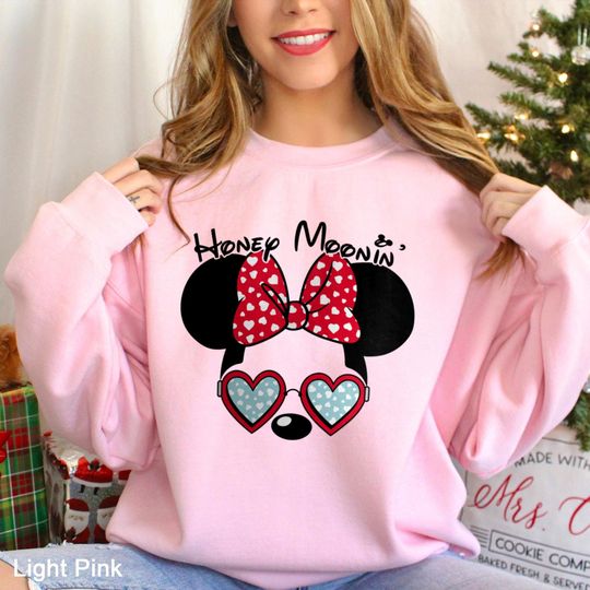 Mickey Valentines Day Sweatshirt, Minnie Mouse Sweatshirt, Minnie Valentines Day Sweatshirt