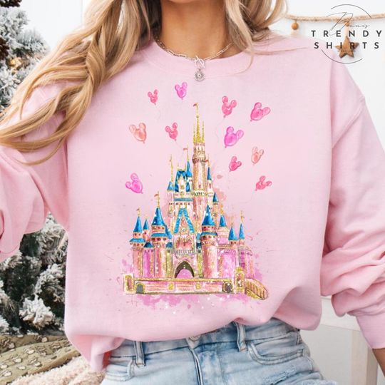 Disney Castle Valentine Sweatshirt, Disneyland Valentines Sweatshirt, Mickey And Friends Valentine Sweatshirt