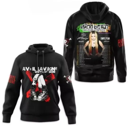 Avril Lavigne Under My Skin The Tour Of Greatest Hit 2024 Hoodie