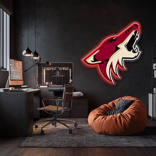 Phoenix Coyotes UV Printed Plexi Neon Sign , Football  Lovers Gift, Gift For Him