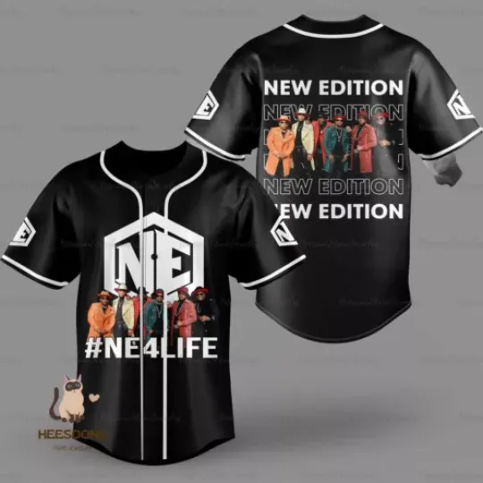 New Edition Jersey, New Edition Jersey Shirt, NE Band Baseball Shirt, New