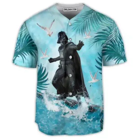 Starwars Darth Vader Surfing 02 - Baseball Jersey