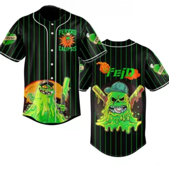 Feid Ferxxo Calipsis Slimer Monster Personalized Baseball Jersey