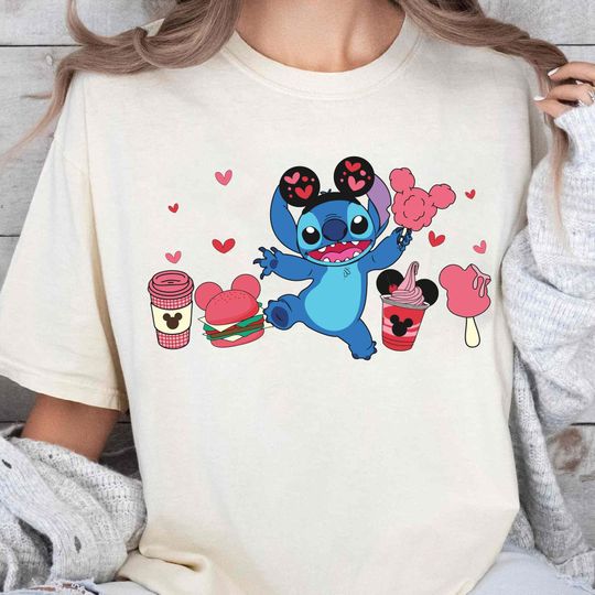 Stitch Valentine T-Shirt, Disney Valentine T-shirt, Disney Stitch T-Shirt, Disneyland Valentine's Day T-Shirt