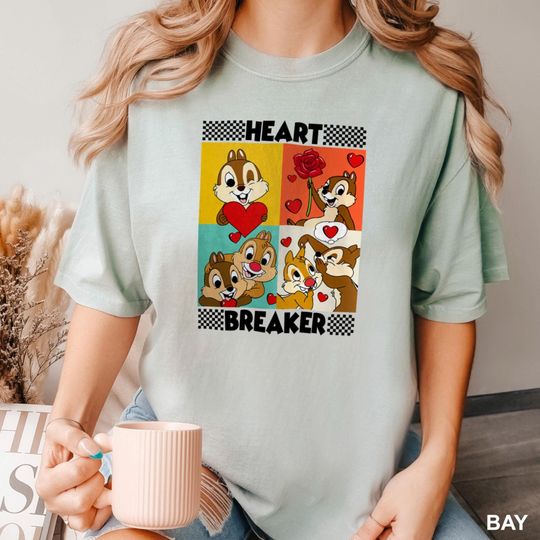Disney valentines T-Shirt, Chip and dale valentine T-Shirt, Heart Breaker T-Shirt