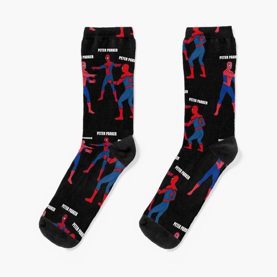 Spiderverse Peter Parker Meme HD Socks