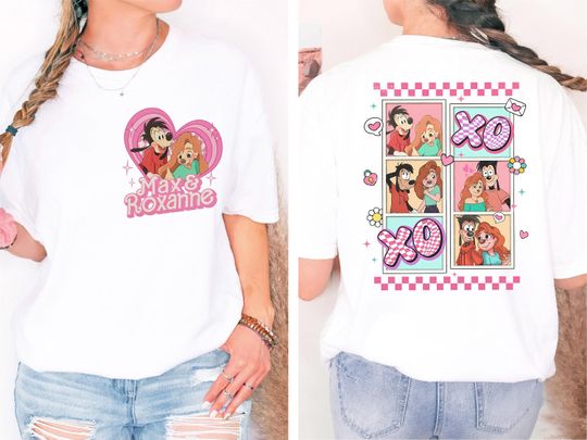Disney Roxanne and Max T-Shirt, Goofy Honeymoon T-Shirt, Disney Valentine's Day T-Shirt