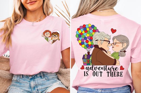 Pixar Up Movie Valentine's Day T-Shirt, Adventure Is Out There T-Shirt, Disney Couple Matching T-Shirt