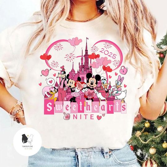 Disneyland Sweethearts Nite T-Shirt, Mickey And Friends Valentine T-Shirt