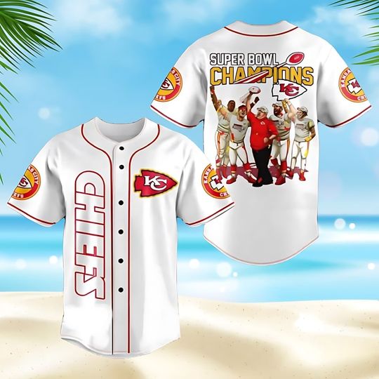 Kansas City Chiefs Baseball Jersey, Super Bowl Champions Baseball Jersey