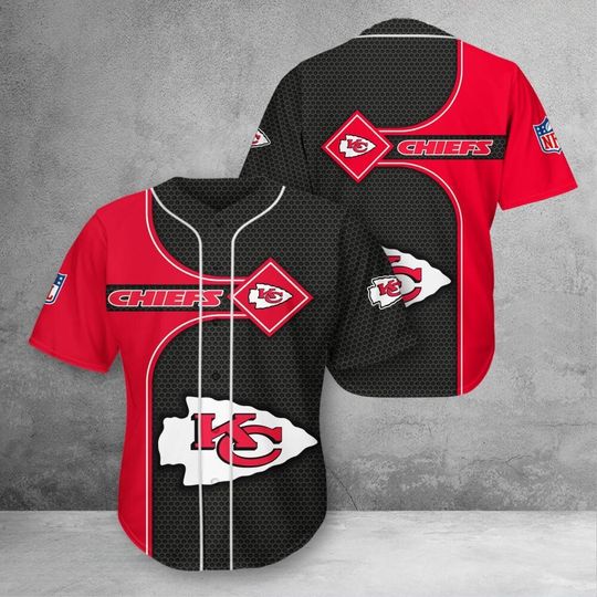 Kansas City Chiefs Baseball Jersey, Classic Chiefs Baseball Jersey
