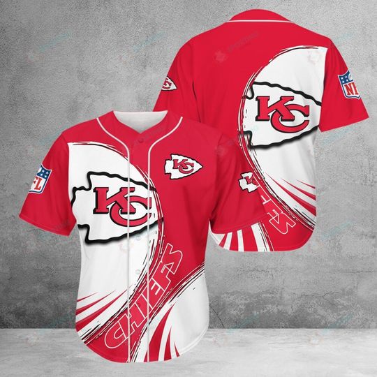 Kansas City Chiefs Baseball Jersey, Kansas Team Baseball Jersey