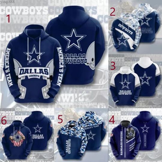 Dallas Cowboys Men's Pullover Hoodie Casual Jogging Outwear Coat Gift