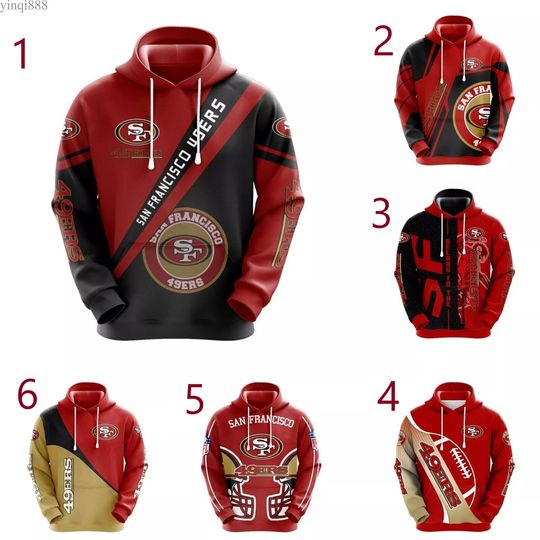 San Francisco 49ers Mens Pullover Hoodie Hooded Hoody  Leisure style