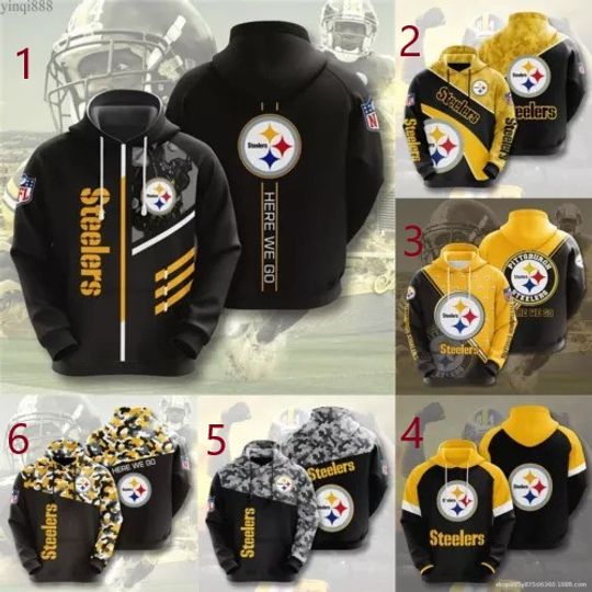 Pittsburgh Steeler Men's Pullover Hoodie Casual Jogging Outwear Coat