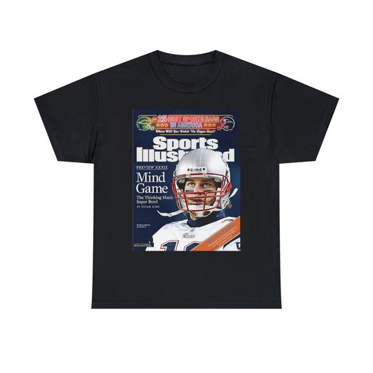 Tom Brady New England Patriots football Sports Illustrated Tee Shirt