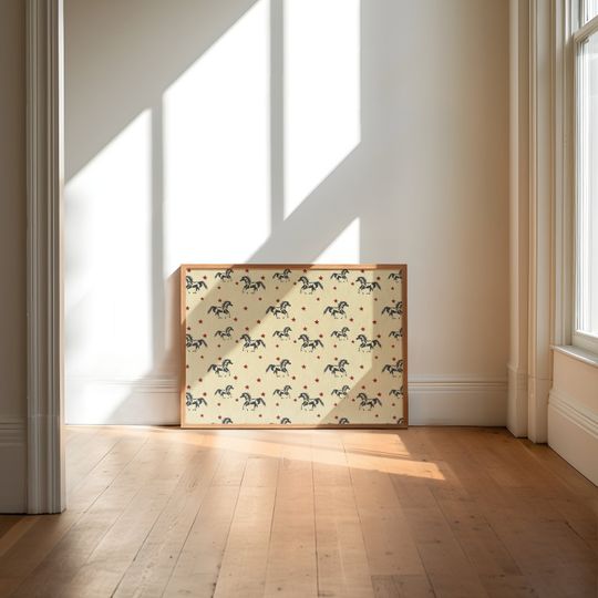 Discover Vintage Western Wall Art Horse Poster Red Vintage Cowboy Art Wild West Home Decor Retro Horse Print